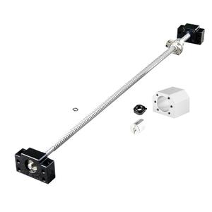 Ball Screw CNC Parts SFU1605 RM1605 16mm 1200mm with Metal Deflector Ball Screw nut BK/BF12 End Supports Ball NUT HOUSINGS 1pcs Coupler with end Machining,Length Approx 47.24inch/1200mm