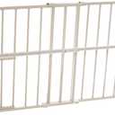 Carlson 24-38" Lil Tuffy Expandable Metal Dog Gate for Doorways, Indoor Pet Gate with Small Pet Door, No-Drill Pressure Mount, White