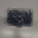 Hotop 60 Pieces 1.26 Inch Metal Drapery Curtain Rings Curtain Hanging Rings and 60 Pieces Metal Drapery Pin Hooks for Drapes Window Door Shower (Black)