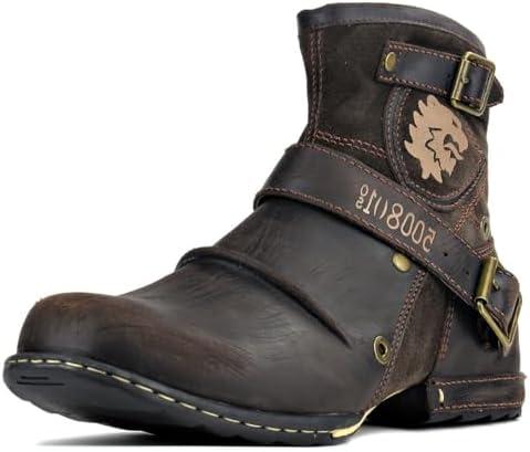 OSSTONE Moto Boots for Men Fashion Zipper-up Leather Chukka Boots Casual Shoes Retro Style OS-5008-1-DA1B1 Size 10 OSSTONE Moto Boots for Men Fashion Zipper-up Leather Chukka Boots Casual Shoes Retro Style OS-5008-1-DA1B1 Size 10