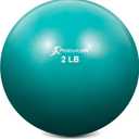 ProsourceFit Weighted Toning Exercise Balls for Pilates, Yoga, Strength Training and Physical Therapy, 2 lb, Aqua