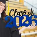 Class of 2026 Wooden Sign Blue Graduation Party Decorations 2026 Graduation Photo Booth Prop for Senior Gradua Party