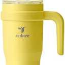 Reduce 24 oz Stainless Steel Tumbler with Handle - Dual-Wall Vacuum Insulated Travel Mug, Sweat-Proof Lid & Reusable Straw - Keeps Drinks Cold for 24 Hrs, Fits Cupholders, Dishwasher Safe -Pina Colada
