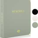 Beautiful Linen Photo Album For 4x6 Photos - Safely Holds Up To 500 Pictures of Unique Memories - The Perfect Large Photo Book To Store All Pictures of Treasured Family, Baby or Wedding Moments (Sage)