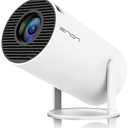 Mini Projector, HY300 PRO Portable Projector, Support 4K 1080P with Dual-Band WIFI6 5G Wireless 5.2 Bluetooth Android 13, 180° Rotatable, Auto Keystone Correction, 35"-130" Screen Video Projector