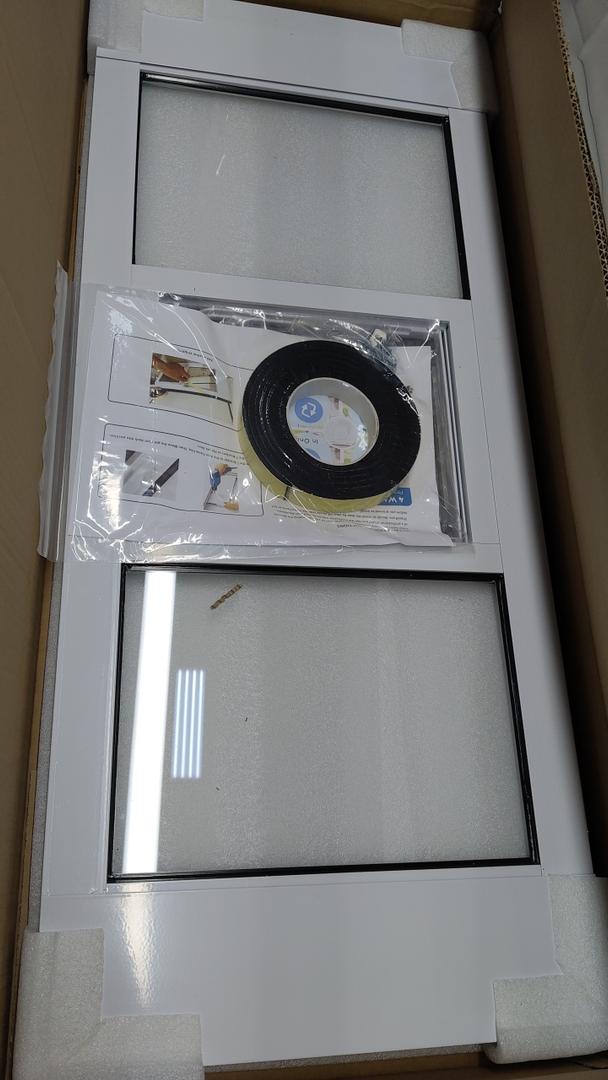 Full-Size Window Pet Door for Cats & Small Dogs, Width Adjustable Fits Sliding Windows, 10-Min Install, Aluminum Frame, HD High-Transparency Glass, Weatherproof Design, Magnetic Close