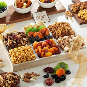 Broadway Basketeers Dried Fruit And Nuts Gift Basket - A Healthy Assortment of Fruits And Nuts, Great for Get Well, Corporate, Men, Women