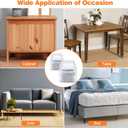 BAIPOK 36pcs Square Chair Leg Floor Protectors, Silicone Floor Protectors for Chairs, Chair Leg Protectors for Hardwood Floors, Felt Furniture Pads for Wood Floors, Prevent Scratches, Small, Clear (Square S (0.90'' -1.22''))