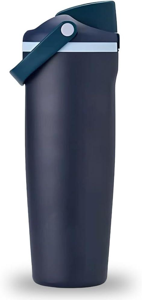 40oz Insulated Stainless Steel Water Bottle with Straw & Two-Way Spout, Leak Proof BPA-Free Vacuum Bottle with Handle for Travel, Gym, Sports & School