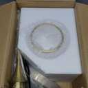 1-Pack 1-Light Gold Pendant Light, Brushed Gold Glass Globe Hanging Light Fixture, Modern Kitchen Island Lighting, Dining Room Over Table Bar Light