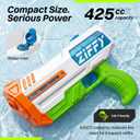 ZIFFY Electric Water Gun with LED,Automatic High-Power Squirt Guns for Adults Kids,Long Range, Auto Water Blaster, Summer Outdoor Swimming Pool, Backyard, Beach Water Game Fighting Play Pool Toys