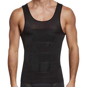 GSKS Compression Shirts for Men Body Shaper Slimming Shirts Shapewear with Zipper Style A, Black,Small, 3 Pack