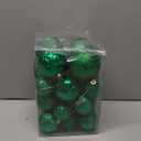 Christmas Ball Ornaments - 30pcs Shatterproof Christmas Ornaments Set Plastic Hanging Christmas Decorations for Xmas Tree Holiday Party Decor, 6 Styles in 4 Sizes (Green)