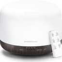 InnoGear 500ml Essential Oil Diffuser with Remote Control, Premium Ultrasonic Aromatherapy Diffusers Scent Humidifier Vaporizer Auto-Off Timer for Large Room Home, Brown