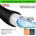 50ft Garden Hose Lightweight Flexible Water Hose, Abrasion Resistant, Kink Free, Durable Sturdy Hoses 2025 Up Graded Thicken Waterhose 700 PSI for Outdoor, RV, Marine, Convenient Storage, 3/4GHT