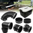 RULLINE RV and Camper Sewer Waste Plumbing Connection System Kit Compatible with 3" PVC Pipe RV Sewer Hose Fittings RV Sewer Adapter