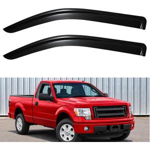 Window Visors Rain Guards fit 09-14 Ford F150 Regular Single Cab