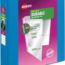 Avery Durable View 3 Ring Binder, 1-1/2 Inch Slant Rings, 1 Pool Blue Binder (17834)