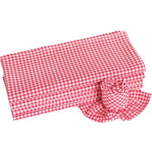 Red Checkered Print Cloth Napkins 100% Cotton, 18" X 18" Washable Dinner Napkins Cloth Set, Set of 6 Napkins for Party, Wedding, Cocktail