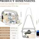 KETIEE Clear Crossbody Bag, Stadium Approved Clear Purse Bag for Concerts Sports Events Festivals