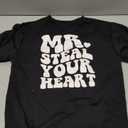 GLIGLITTR Boys Valentines Day Sweatshirt Toddler Boy Mr. Steal Your Heart Shirts Long Sleeve Pullover Crewneck Clothes 1-9Y (Black, 8-9 Years)