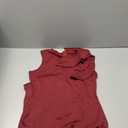 VASAUGE Women's Elegant Formal Bodycon Ruffle Sleeveless Midi Cocktail Party Dress (Large, Red)