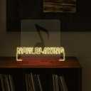 CoolGift Mart Now Playing Vinyl Record Stand Desktop, Light up Record Holder, Wooden Acrylic Display with 16 Color Lights for Albums, Room Decor, Gift for Vinyl Lovers