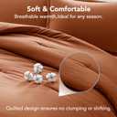 Quataly Full Comforter Sets Terracotta,3PCS Soft Lightweight Breathable Bedding Comforter Sets for All Season, Full Size(82''x86'' Comforter & 2 Pillowcases)