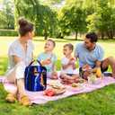 Basketball Kids Lunch Box for Boys School Sport Insulated Lunch Bag Reusable Lunchbox Blue Lighting Lightweight Thermal Cooler Tote for Picnic Travel Hiking Office Back to School Gifts (Wolf01)