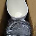 16 oz Paper Coffee Cups with Lids 50 Pack, Black Disposable Hot Coffee Cups with Lids, Sleeves and Stirring Sticks, To Go Cups, for Parties, Picnic, Travel, and Events