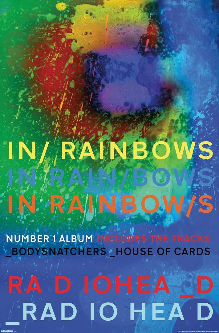 Radiohead - In Rainbows Album Art Wall Poster, 34L" x 22.4W", Premium Unframed Version