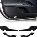 Car Door Anti Kick Pad Cover Compatible with Toyota Camry 2018-2025, Door Scratch Protector Molding Trim, Interior Dirty Collision Stickers for Camry 2018-2025, Carbon Fiber Leather (4Pcs/Set)