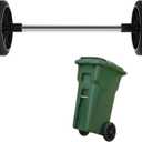 DOITOOL Trash Can Wheels Replacement Kit with 18.8" Hollow Shaft, 7" Rubber Garbage Bin Wheels and 1.2" Axle Set for Outdoor Recycling Cans, City Bin Mobile Cart Parts Pulley Trash Accessories, 7.07 inches