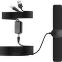 YAODHAOD Digital TV Antenna for Smart TV Indoor, 200 Miles - DVB-T/T2/ATSC/ISDB-T - with 4K Ultra HD - Digital Antenna with Amplifier,360 & Long Range Reception for Local Channels, Supports 4K