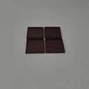 CasterMaster Non-Slip Furniture Pads Square Rubber Anti-Skid Caster Cups, Anti-Sliding Floor Protectors for Furniture (Brown, 4'' x 4'' (Pack of 4)