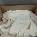 WDCOZY Ivory Queen Size Quilts Bedding Sets with 2 Pillow Shams, Lightweight Soft Bedspread Coverlet, Quilted Blanket Thin Comforter Bed Cover for All Season, 3 Pieces, 90x90 inches