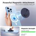 Upgraded Magnetic Phone Grip, Liquid Silicone Soft and Portable, Removable Finger Loop Ring Grip Holder for iPhone, Strong Magnetic Attraction, Compatible with MagSafe Phone Case, Midnight Blue