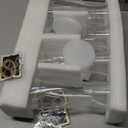 Glass Carafe, 1 Liter Carafe for Mimosa Bar, 4 Pcs, Square Pitcher with Lid and Spout, Drink Dispenser for Parties, Cold Water, Milk, Juice Container, Tea, Wine, Cocktails (6 Lids & 1 Spout)