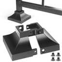 1pcs Post 1" Aluminum Deck Post Base Cover, Post Skirt, Handrail, Stair, Porch, Deck Railing Base Brackets Covers (Black) (Post 1"x 1" Base 3.5"x3.5")
