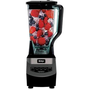 Ninja Blender, For-Smoothies, Salsa, Shakes, Slush, and-Frozen Drinks, Pitcher, and-Lid, for-Kitchen, Crushes Ice, Fruit, and-Veggies, 1000-Watt, Dishwasher Safe, Black, NJ601AMZ