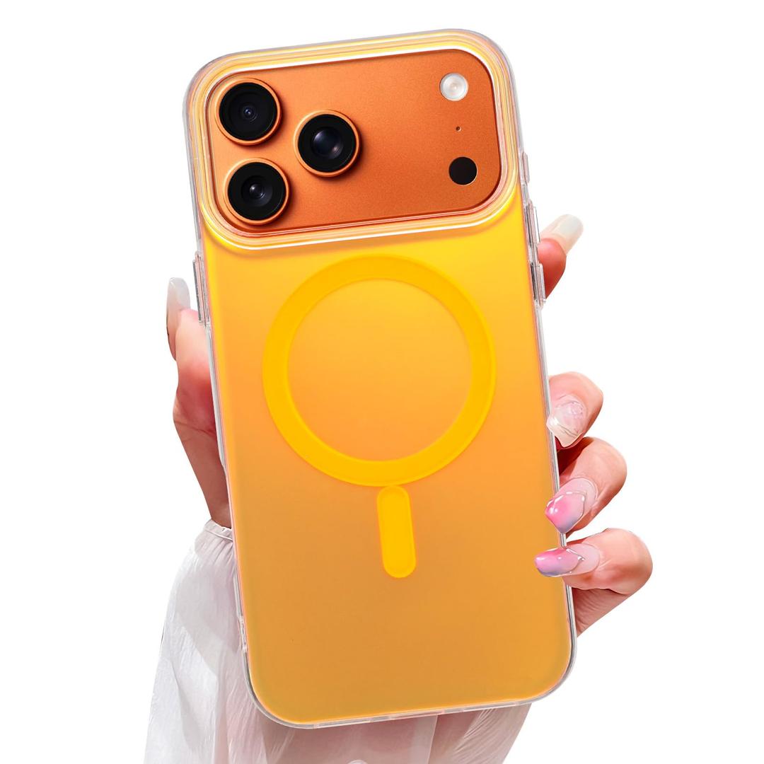 OOK Magnetic Color-Shifting Iridescent Case for iPhone 17 Pro, Orange