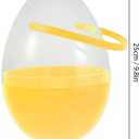 ULTECHNOVO Jumbo 10 Inch Yellow Fillable Easter Egg with Handle Clear | Large clear plastic egg with handle for basket fillers and Easter hunts; fillable shell for toddlers and decorations