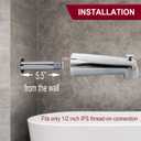 Westbrass E507D-1F-26 7" Reach Wall Mount Tub Spout with Diverter, Polished Chrome
