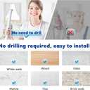 Tension Rods 48 to 84 Inch, 1" Heavy Duty Adjustable Spring Tension Curtain Rod - Non-Slip No Drill Shower Curtain Rod for Bathroom, Window, Closet & Doorway, White