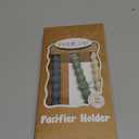 TYRY.HU 3 Pack Silicone Pacifier Holder Clip with One Piece Beads for Boys and Girls, Soft Flexible Pacifier Clip, Rust-Free Binky Clips with Texture, Keeps Pacifier Clean, Fits Most Pacifiers(Green)