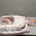 5 in 1 Foldable Baby Walker,Activity Baby Walker-Baby Bouncer,Rocker,Activity Center,Seat and Push Walker,Detachable Footrest Mat,Adjustable Speed Rear Wheels and Height,Ages 6-18 Months (Purple)