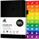 Clever Fox Planner  Undated Weekly & Monthly Planner for Productivity, Time Management & Goals  Organizer Journal  A5 (Black)