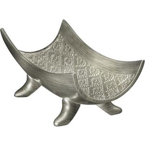 Creative Scents Dublin Silver Decorative Bowl  Centerpiece Table Decorations, Home Dcor, Decor Tray for Coffee Table Decor, Living Room Centerpiece, Key/Candy Bowl for Entry Table Decorations