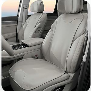 Customized Car Seat Cushion All Weather Breathable Non Slip Car Seat Covers Luxury Nappa Leather Seat Covers Compatible with Audi BMW Mercedes Benz All Models (Napa Leather-Grey)