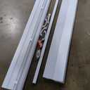 DIYHD 72X80in Double Accordion Door, White Double Layer PVC Folding Door for Closet & Doorway, No Floor Track, Space-Saving Closet Doors, Includes Mounting Hardware,Handle,Latch, Middle Closure